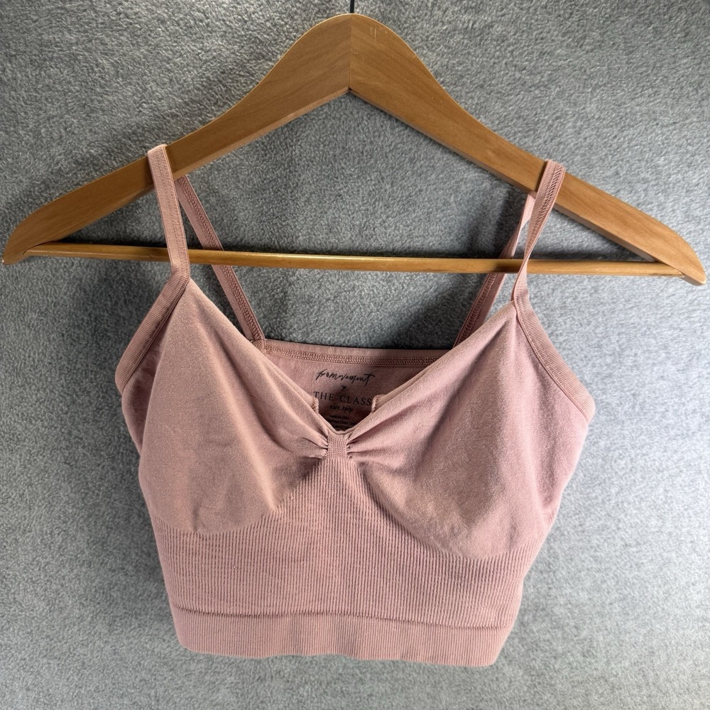 Free People Movement The Class Pink Seamless Sports Bra Crop Top XS / S Yoga